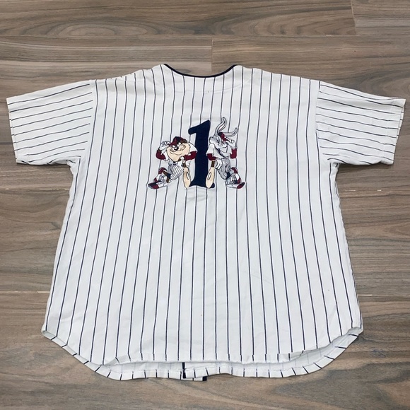 VTG ‘95 ACME Warner Bros. Pinstripe Jersey, Size:M - Picture 1 of 10